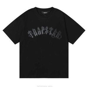 Tasarımcı Moda Giysileri Tees Tsihrts Gömlekler Trapstar Dikenli Tel Kemeri Tee Dark Letter Baskı Erkekler Kadınlar Gevşek Marka Kısa Kollu Tshirt Hareket Mevcut 514ess