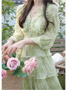 Casual Dresses Long Sleeve Strenchy Wasit Ruffled Dress Vestidos Cortos De Fiesta Wedding Prom Chiffon Party Vestido