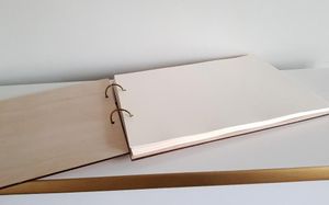 CUDION Custom Wood Wedding Guest Book, Rustic Album Laser Engraved, Wedding Party Wedding Presents To Gäster