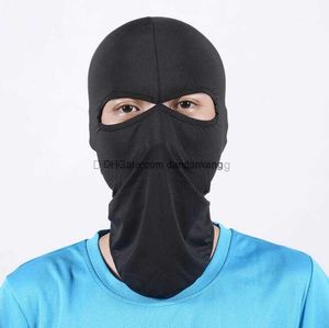 Tam yüz kapak maskesi üç 3 delikli balaclava şapka streç maskesi beanie şapka kapağı yeni siyah açık spor yüz maskeleri motosiklet bisiklet kapağı