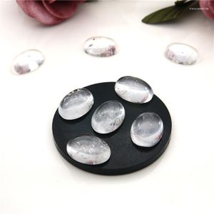 Beads Natural Stone Genuine Rock Crystal Clear Quartz Cabochons Oval 13x18mm Jewelry Accessories Material For Making Earrings Rings