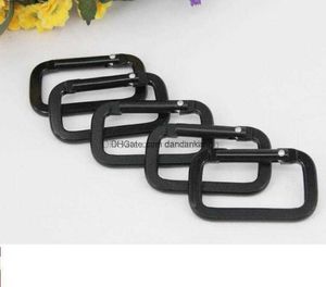 Square track climbing carabiner D shaped hang buckle Hooks Luggage key chain pendant aluminum alloy safety outdoor novely climbing keychain