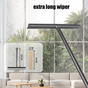 Leathercraft Super Long Shower Squeegee Glass Wiper Scraper Window Cleaner med hållare Badrumspegel Torkar Glas Rengöringsverktygstillbehör)