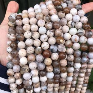 6 8 10mm Natural Tea Tree Agate Stone Beads Good Quality Round Loose Tea Agate Stone Beads For Jewelry Making DIY Material2755