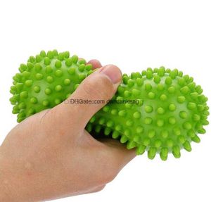 Massagem bola de amendoim Spiky Trigger Point alívio bolas de exercício de treino muscular Dor Plantar Stress Balls Massageador de rolo nas costas do pé