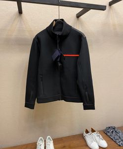 Högkvalitativ klassisk mensjacka Fashion -blixtlås med ficksömning Stilig masig jacka Luxury Top Brand Designer Jacket