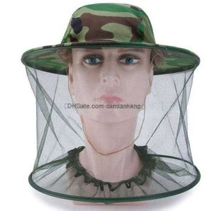 camouflage antimosquito beekeeping cap outdoor sports face protection mask hats jungle beekeeping hat hiking camping fishing masks hats