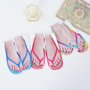 Frauen Socken Nette Fuß Gedruckt 3D Für Kawaii Niedrigen Knöchel Femme Mädchen Baumwolle Casual Lustige Kreative Glücklich Calcetines Sox