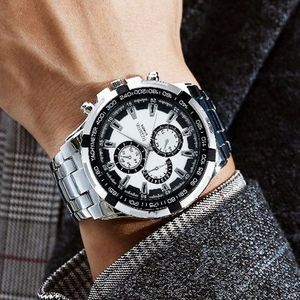 Relogio Masculino Rosra Orologio da uomo Orologi in acciaio 3 Orologi sportivi con quadrante decorativo Orologi da polso al quarzo Prezzo economico Dropshipping