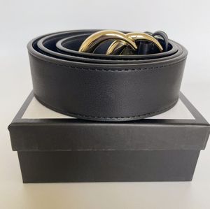 Black designer belt for man leather luxury belts classical 3.8cm simple waist cintura casual ceinture mens belt plated gold silver letter buckle cinturon popular A6