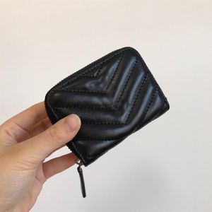 2021 y Luxury Designers Card Holder Bag Coin Plånbok Läder vävt med Box Short Small Purse Seds