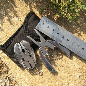 Pocket Multitools Plier 1pc Outdoor Mini Portable Folding Muilti-functional Plier Clamp Keychain Hiking Camping Tool310Y