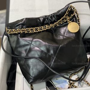 10A Mirror Quality Designers Mini Pearl 22bag 20cm Womens Tote Bags Luxury Handbag Real Leather Calfskin Quilted Purse Crossbody Black Shoulder Strap Box With Chip