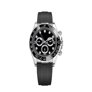 Relógio de 20 cores, diamante preto, 40 mm, pulseira de borracha, masculino, todos os subdials, função de trabalho, relógio automático, mecânico, para homens, Wish G1961