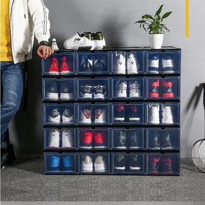 PP Transparent Plastic Storage Shoe Boxes Storage Dust-proof Drawer Storage Box Cabinet Can be folded and removable CZG 003306w