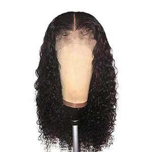 13x6 Deep Part 130% Density Real Human Hair Pré-Arrancado Deep Curly Lace Front Peruca Com Cabelo de Bebê Descolorido Nós2615