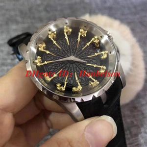 Cavalieri della Tavola Rotonda orologi orologio automatico montre de luxe Cinturino in pelle fibbia pieghevole204S
