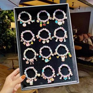 Strand Cartoon Flower Flower Cute Gradient Bracciali Ragazze Accessori per gioielli con bracciale in rilievo decorativo