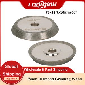 accessories 78mm Diamond Grinding Wheel Dish Grinder Circle Sharpener Disc Milling Cutter Tool 60 Degree for Tungsten Carbide Metal 150200#