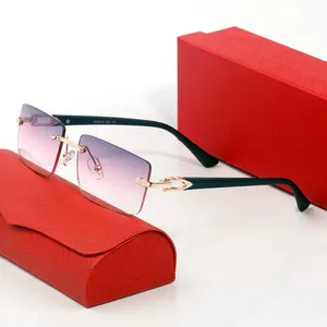 Damen-Designer-Mode-Sonnenbrille, quadratisch, klarer Linsenrahmen, Sonnenbrille, Herren-Sonnenbrille, Holz, randlos, Vintage-Fischbrille, Damenbrille, optisch, Carti Lunettes