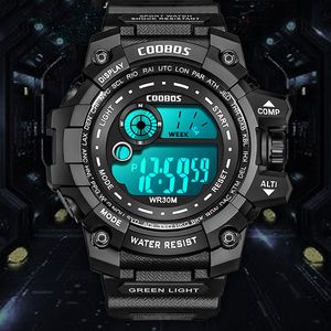 Relógio masculino Relógios esportivos para crianças Digital Led Silicone Strap 30M Relógio de pulso à prova d'água Moda Masculino Feminino Unissex Relógio Montre Femme