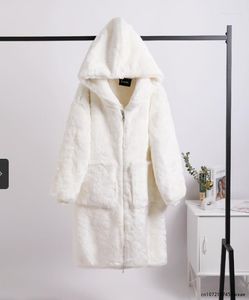 Women's Fur Winter Faux Coat Women Parkas Long Warm Jacket Coats Hoodies Loose Outwear Zipper Luxury