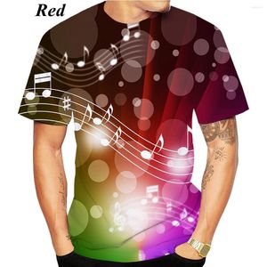 Мужские футболки T 2023 Стиль футболка для мужчин женские музыкальные футболки 3D музыкальная нота Tshirts Случайная рубашка. Спортивная одежда Hip Hop Tee