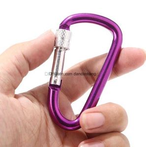 66mm klättring Carabine Hook Outdoor Travel Kit Camping Alloy Aluminium Survival Gear D Typ Climbing Hook Tool EDC Carabiners Gadgets