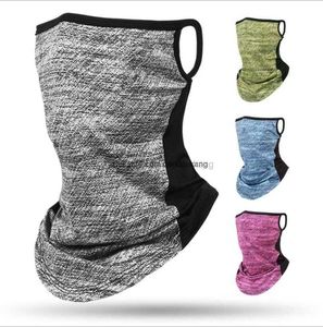 Ice Silk Mesh Material Earhoop Cycling Magic Scarves Antidust Neck Warmer Half Face Shield Mask Män Kvinnor Fiske Hunt Bandana Tactical Airsoft Hood Wraps