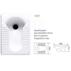 Squatting pan W C toilet 1607 Other Building Supplies Ceramic bathroom sanitary ware310M