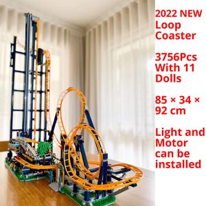 Action Toy Figures 3756PCS Loop Roller Coaster With Motor City Creative Building Block Plastic Model 10303 Bricks Toys For Kids Christmas Gifts 230721