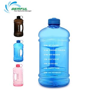 Organization Gemful Large Water Bottle Motivational 3 Liter Bpafree Big Water Jug with Time Marking for Sport Outdoor Kitchen