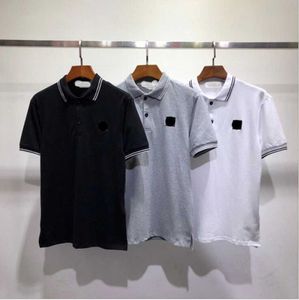 2023 Polos Topstoney Summer CP Shorts Island Collar Male Polo Stones Skjorta Män Kort ärm Slim Fit T Motion Current 548ESS