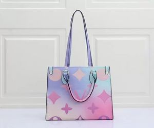 5a designer de luxo das mulheres primavera na cidade totes bolsa ir bolsas grande capacidade cor gradiente nunca nascer do sol pastel senhora sacos de compras