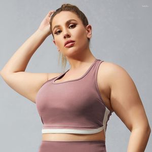 Йога наряд Summer High Impact Sports Bra Plus Size Women Trabout Tops Shockper -Gathering Fitness Push Up Одежда