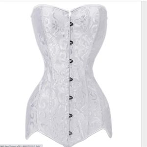 Corset grande taille Double 26 Corset désossé en acier Overbust Long Torse Bustiers Taille Formateur Corsets Shapewear Cincher Corselet12715