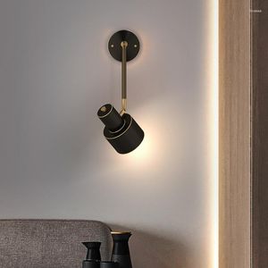 Lampa ścienna Yunyi Nordic Brass Home Light El Bedside Modern Copper Dekoracyjna dioda LED