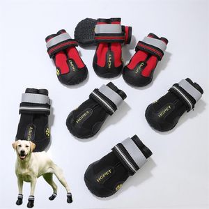 Hundkläder 4st Pet Cat Sports Shoes Mountain Pets Waterproof Reflective Golden Retriever Samos Husky Anti-Slip Snow Boots239k