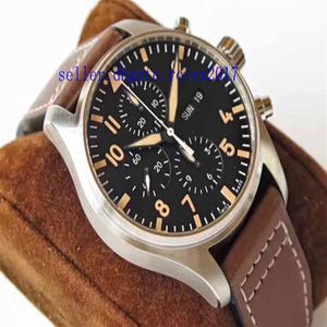 2019 Mens Luxury Top Quality 43mmX15mm Chronograph ETA 7750 Movement Automatic Mens Double-sided anti-stun black coating Watches252B