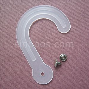 Whole- Big Plastic Header Hooks 84mm With Rivets fabric leather swatch sample head hanger giant hanging J-hook secured displ335j