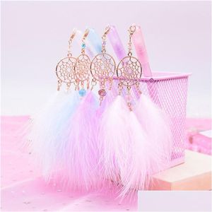 Ballpoint Pens Dream Catcher Feather Pendant Gel Pen Black Ink 0.5Mm Office Signing School Student Gift Novelty Stationery Supplies Dh5Dv