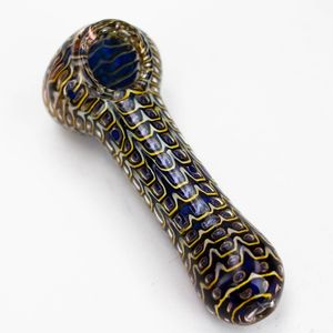 Latest Heady Colorful Bubble Gold Fumed Pyrex Thick Glass Pipes Portable Filter Dry Herb Tobacco Spoon Bowl Smoking Bong Holder Innovative Hand Tube