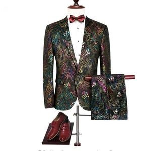 Giacca Pantalone Gilet 2018 autunno Abito da uomo Slim Fit moda abito da sposa casual abiti Uomo Business Uomo cappotto blazer plus size we236I