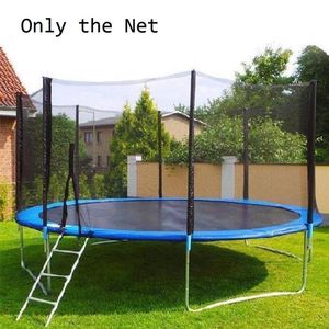 Boormachine 48 pés rede protetora de trampolim ao ar livre para crianças crianças antiqueda almofada de salto de trampolim de nylon proteção de rede de segurança