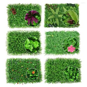 Decorative Flowers 40x60CM Artificial Plant Green Wall Panel Lawn Carpet Family Outdoor Wedding Background Store Home Decoration