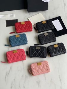 10a Bästa kvalitet äkta läder Womens Coin Purse With Box Luxurys Designers Wallet Mens Wallet Credit Card Holder Passport Holder