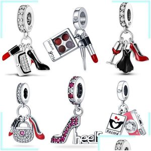 Charms 2023 925 Sterling Sier Pandora Pendente Charm Family Love Torre Eiffel Câmera Travel Dream Coffee Cup Sparkly Heals Fit Pandora Dhqkt