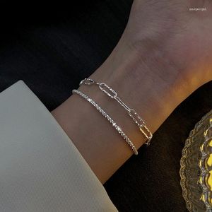 Charm armband enkla mode utsökta kopparpärlor armband dubbel lager kvinnor den vackraste presentfabriken whloesale smycken
