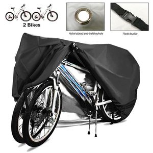 Boormachine Bicycle Protective Cover Waterproof Bike Cover Outdoor Sunshade Uv Dustproof Sunshine Cover 190t/201d Two Bike Accessories