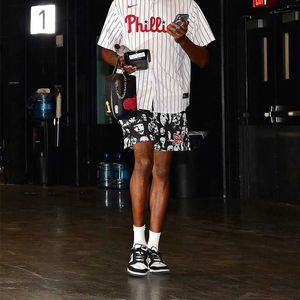 Дизайнерская короткая мода повседневная одежда Американская кинофума Маска повседневные шорты летние баскетбол